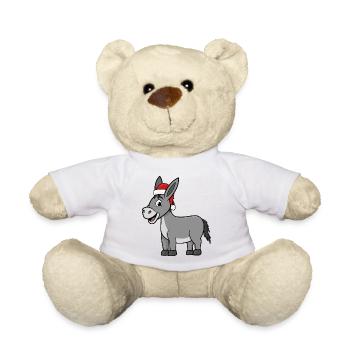 Weihnachtlicher Esel - Teddy - Weiß - Vorne