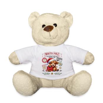 Nordpol Highlandrind Weihnachtsdesign - Teddy - Weiß - Vorne