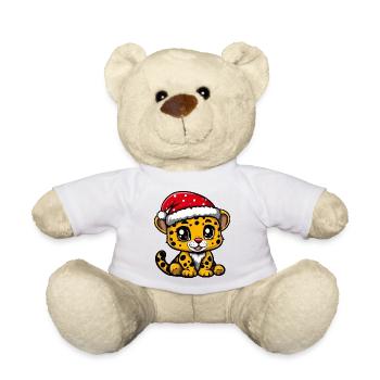 Leopard Weihnachten - Teddy - Weiß - Vorne