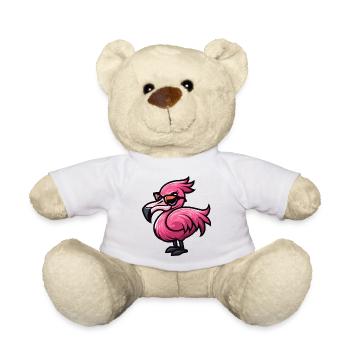 Flamingo Comic Cool - Teddy Bear - white - Front