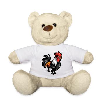 Coq Bande Dessinée - Nounours - blanc - Devant