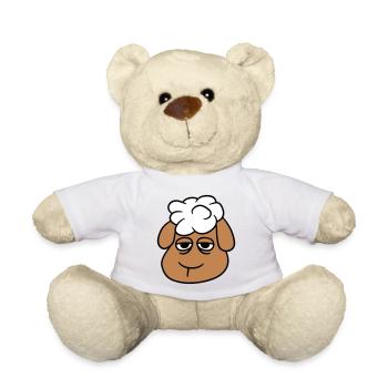 Schaf Müde Gelangweilt Leerer Blick Kopf Gesicht - Teddy - Weiß - Vorne