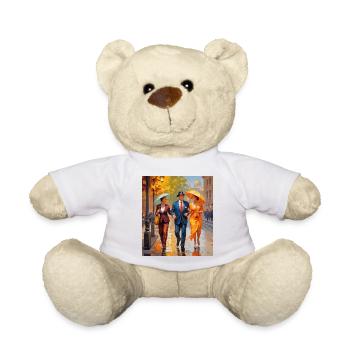 A walk in the rain - Teddy Bear - white - Front