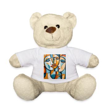 Portrait abstrait - Nounours - blanc - Devant