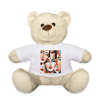 Abstrakte Porträts von Frauen - Teddy - Weiß - Vorne