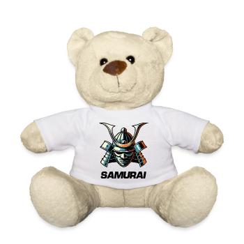 Samurai Maske - Teddy - Weiß - Vorne