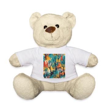 Abstrakter Wald - Teddy - Weiß - Vorne