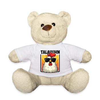 TALAHUHN Lustiger Spruch Meme Deutsch Rap Straße - Teddy - Weiß - Vorne