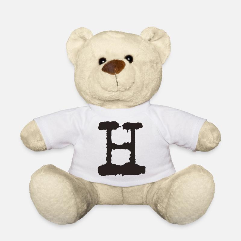 H - Teddy Bear - white