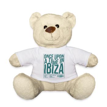 Once Upon a Time in Ibiza – Retro Travel Vibes - Teddy Bear - white - Front