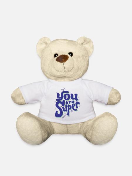 Vous êtes super – Lettrage ludique - Nounours - blanc