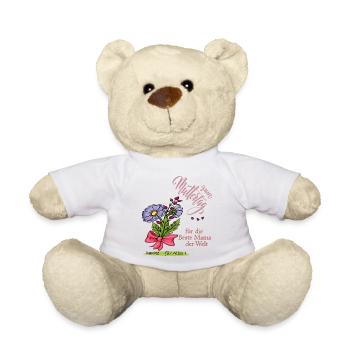 Muttertag, beste Mama der Welt - Teddy - Weiß - Vorne