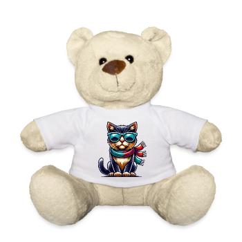 Lunettes de soleil chat BD - Nounours - blanc - Devant
