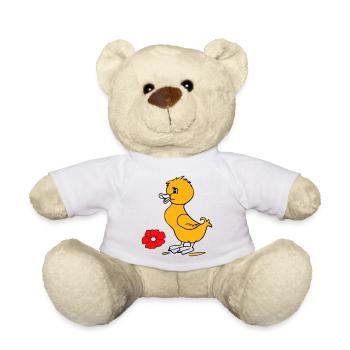 Poussins de Pâques Joyeuses Pâques - Nounours - blanc - Devant