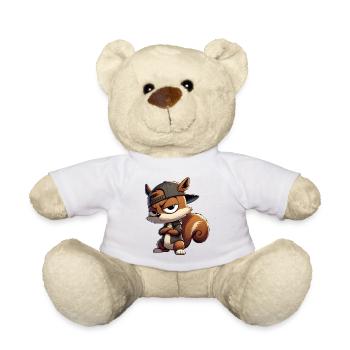 ecureuil hiphop casquette - Nounours - blanc - Devant