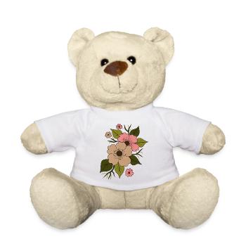 Fleur florale - Nounours - blanc - Devant