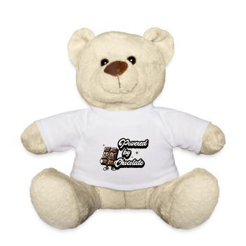 Ich werde von Schokolade angetrieben - Teddy - Weiß - Vorne