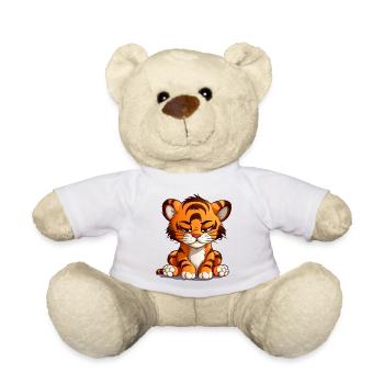 Tiger lustlos und genervt - Teddy - Weiß - Vorne