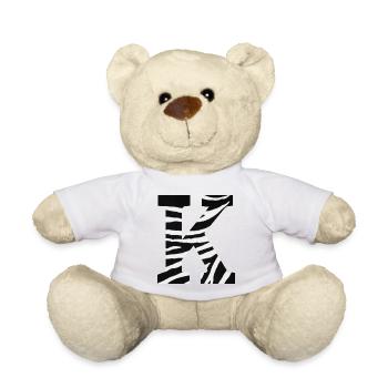 Lettre k zèbre - Nounours - blanc - Devant