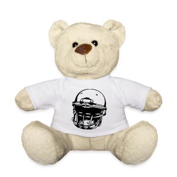 American Football Helm Skizze - Teddy - Weiß - Vorne