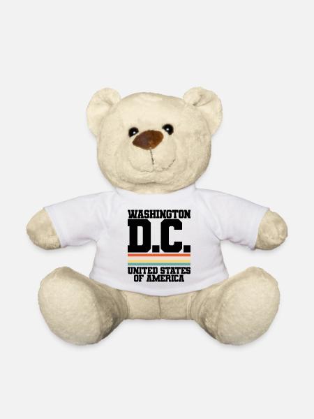 WASHINGTON D.C. United States of America - Teddy Bear - white