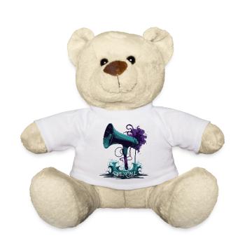 Megaphone Siren Call - Teddy Bear - white - Front
