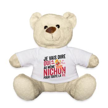 Junggesellenabschied gleiche Titte für das ganze Leben Zukunft Bräutigam - Teddy - Weiß - Vorne