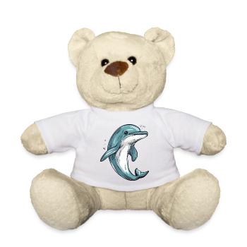 kleiner Delfin - Teddy - Weiß - Vorne