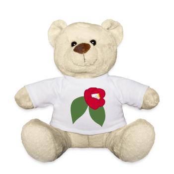 Elegante Rote Kamelienblüte Illustration1 - Teddy - Weiß - Vorne