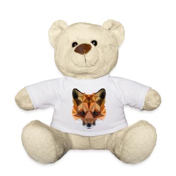 Fuchs Geometrisch – Polygon Art - Teddy - Weiß - Vorne