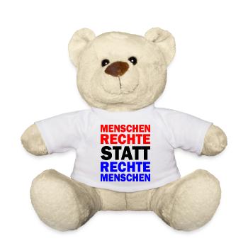 menschenrechte statt rechte menschen - Teddy - Weiß - Vorne