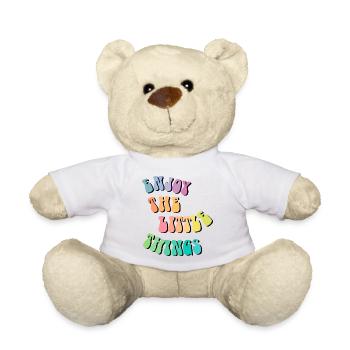 Profiter des petites choses - Idée cadeau - Cadeau - Nounours - blanc - Devant