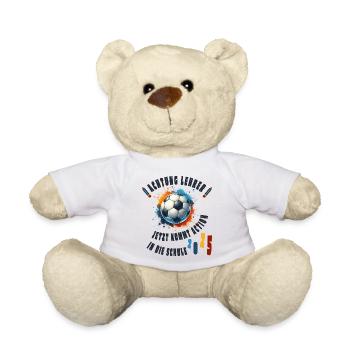 Einschulung 2025 - Fußball - Achtung Lehrer! - Teddy - Weiß - Vorne