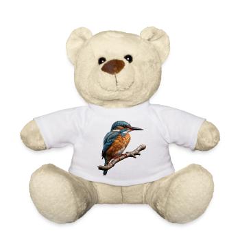 Lebendiger Eisvogel Natur Illustration - Teddy - Weiß - Vorne