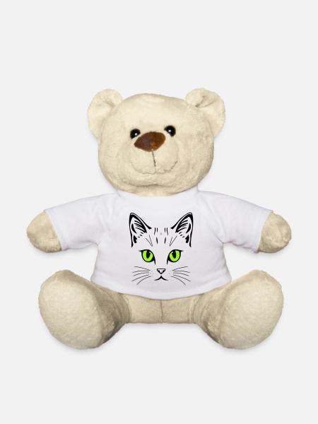 Katzenmotiv – Farbe & Augen personalisierbar - Teddy - Weiß