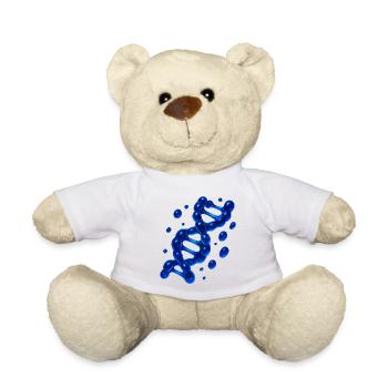 3D DNS Helix Molekül Blau - Teddy - Weiß - Vorne