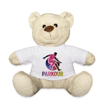 Parkour Jump - Design urbain dynamique - Nounours - blanc - Devant