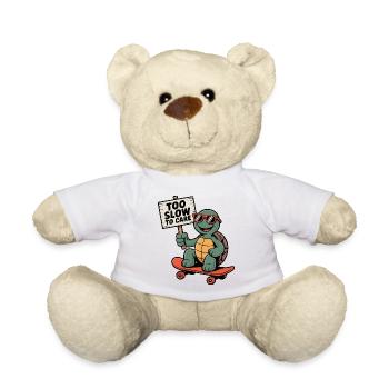Tortue, Tortue - signe trop lent pour s’en soucier - Nounours - blanc - Devant