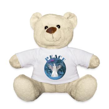Paix sur Terre avec la protection des anges - Nounours - blanc - Devant
