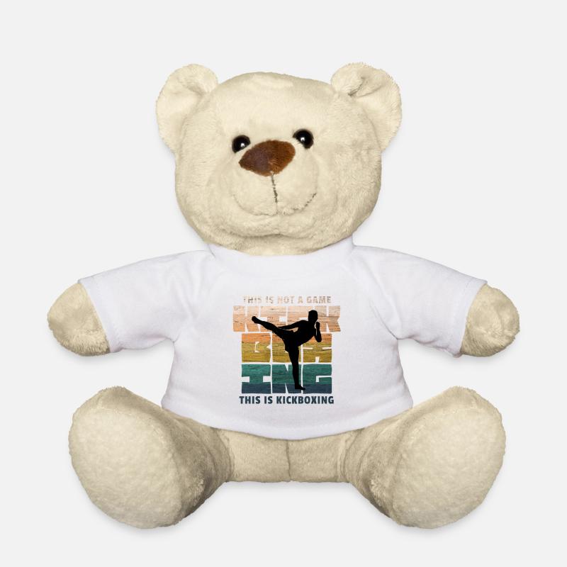 Kickboxen, Kickboxing, Kickboxer Retro - Teddy - Weiß