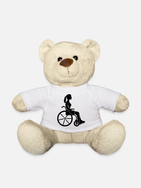 Rollstuhl Frau - Teddy - Weiß
