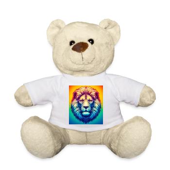lion - Teddy Bear - white - Front
