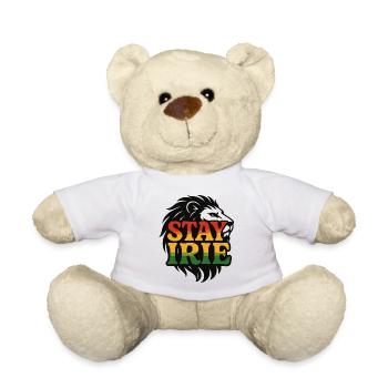Stay Irie Reggae Lion Rasta Vibes Jamaica - Teddy - Weiß - Vorne