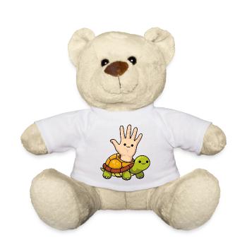 conception de dessin animé de tortue pour gaucher ludique - Nounours - blanc - Devant