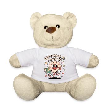 Folge mir nicht, ich bin zu verloren, Blume - Teddy - Weiß - Vorne