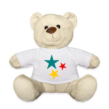 Pack de Étoiles Colorées pour Enfants - Nounours - blanc - Devant
