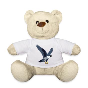 Wanderfalke Falke Greifvogel Falkner - Teddy - Weiß - Vorne