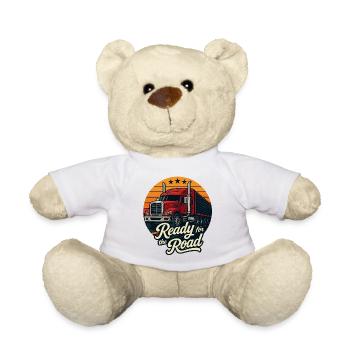 Ready for the Road – Retromotiv für Trucker - Teddy - Weiß - Vorne