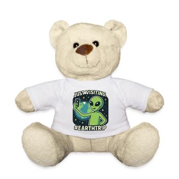 Alien Selfie with Earth - Teddy Bear - white - Front