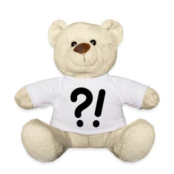 Fragezeichen und Ausrufezeichen - Teddy - Weiß - Vorne